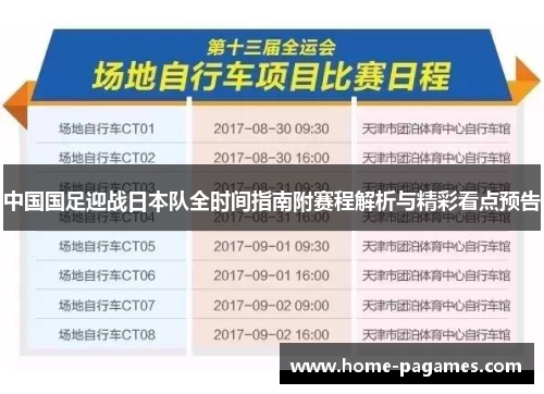 中国国足迎战日本队全时间指南附赛程解析与精彩看点预告 中国国足迎战日本队全时间指南附赛程解析与精彩看点预告